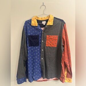 J Crew x Every Stitch Considered Patchwork Paisley Button Down Men’s Large